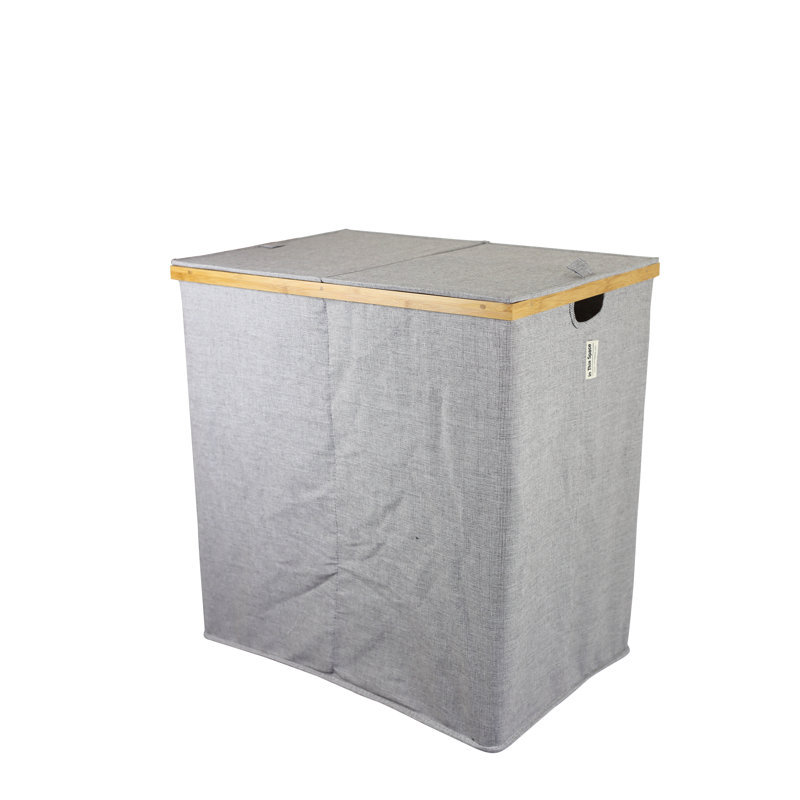 In This Space Twill Double Sorter Laundry Hamper & Reviews Wayfair